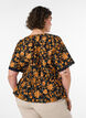 Blouse fleurie en coton avec lien &agrave; nouer, Orange, Model image number 2