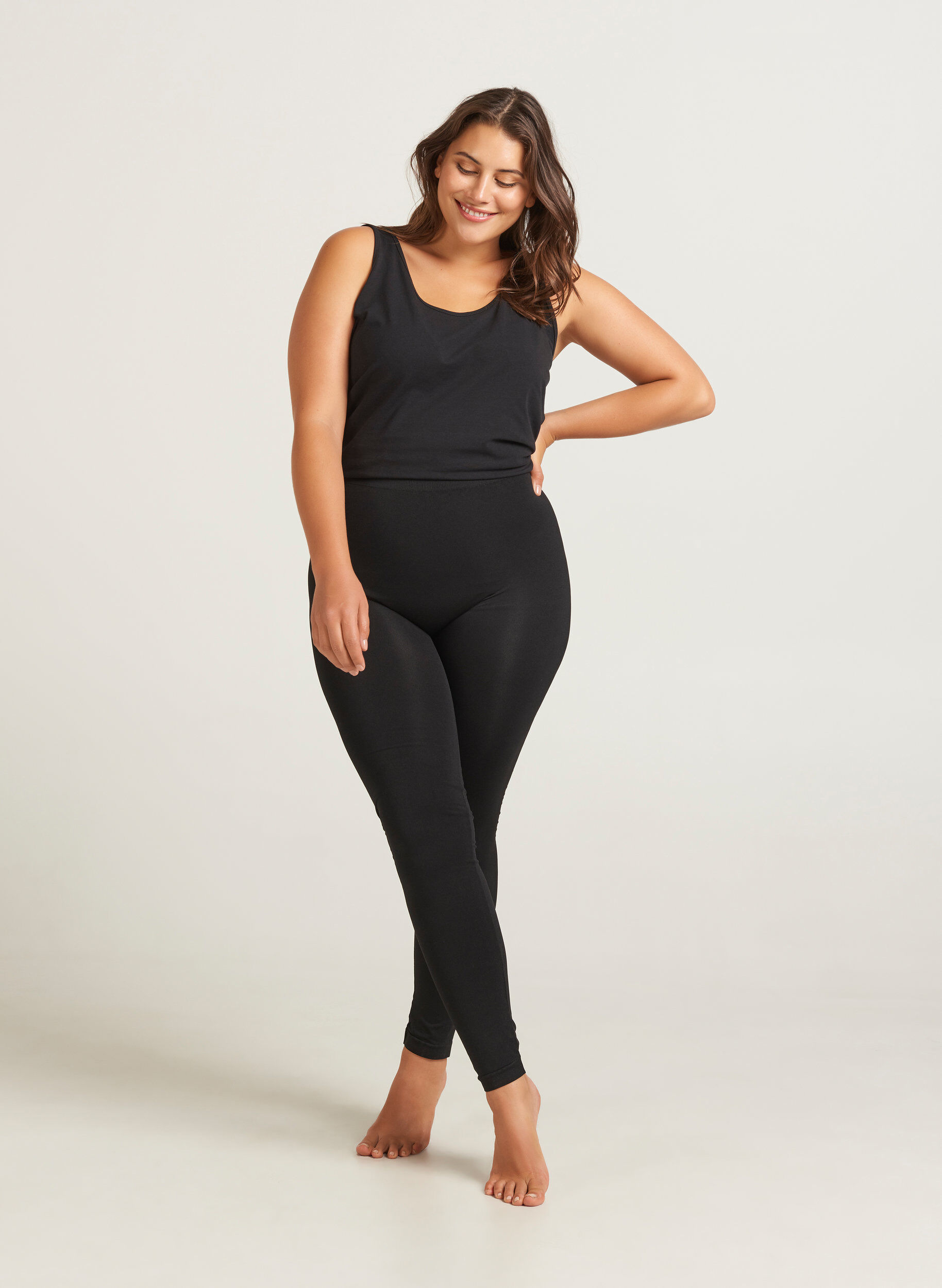 Zizzi Legging sans coutures, Black, Model image number 0