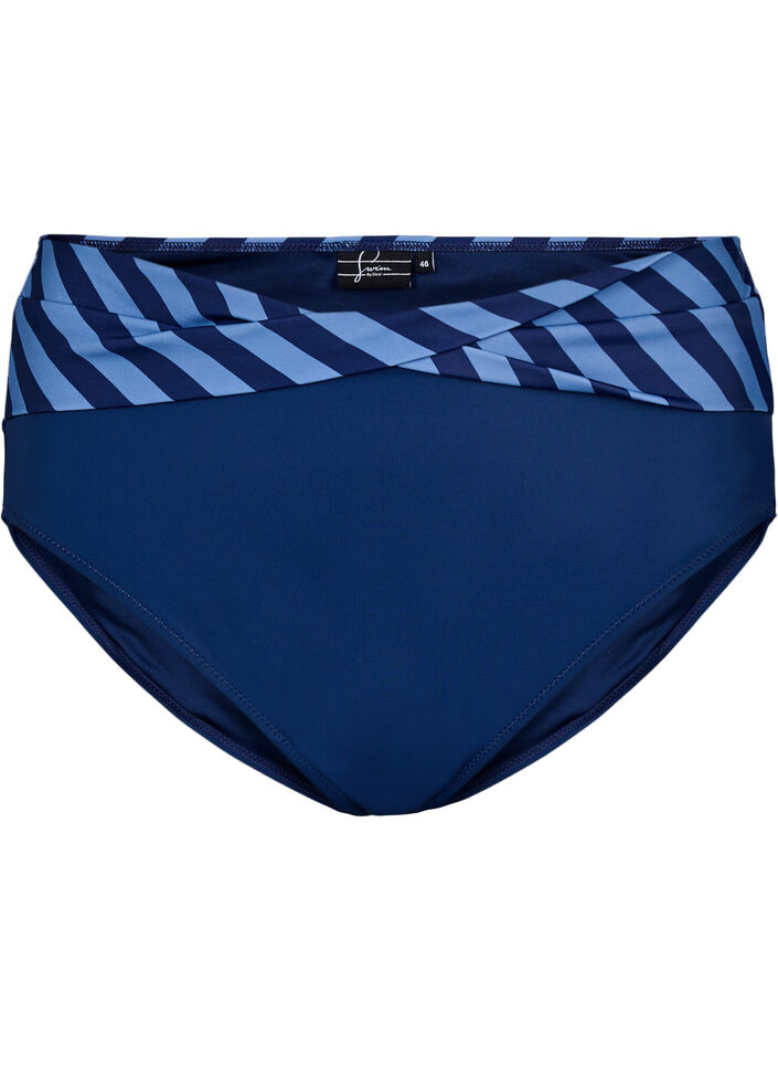 Bas de bikini avec d&eacute;tails cache-c&oelig;ur, Bleu, Packshot image number 0
