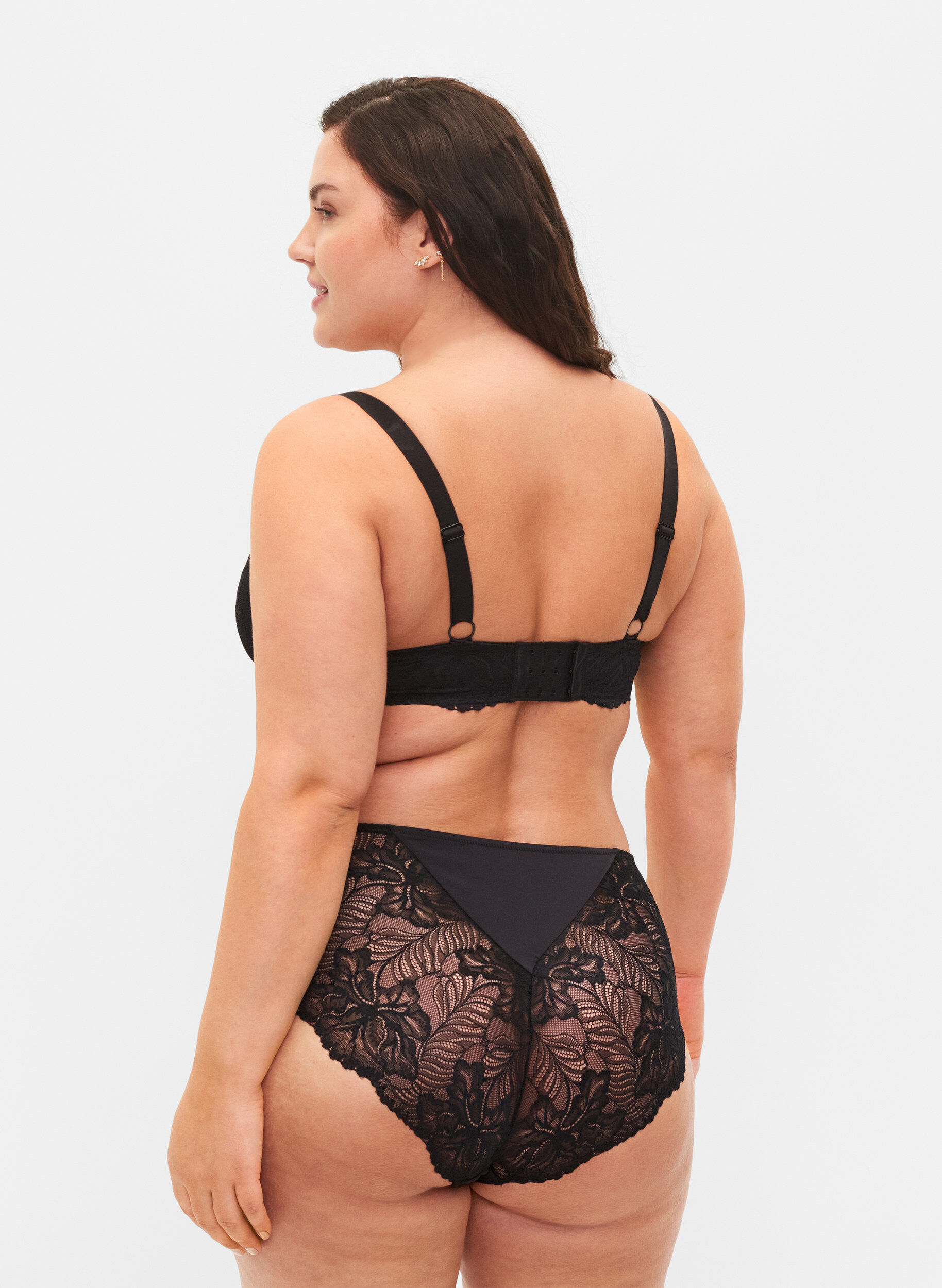 Zizzi Support the breasts - Culotte avec dentelle, Black, Model image number 1