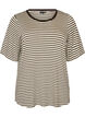 T-shirt en TENCEL&trade; Lyocell &agrave; rayures, Marron, Packshot image number 0
