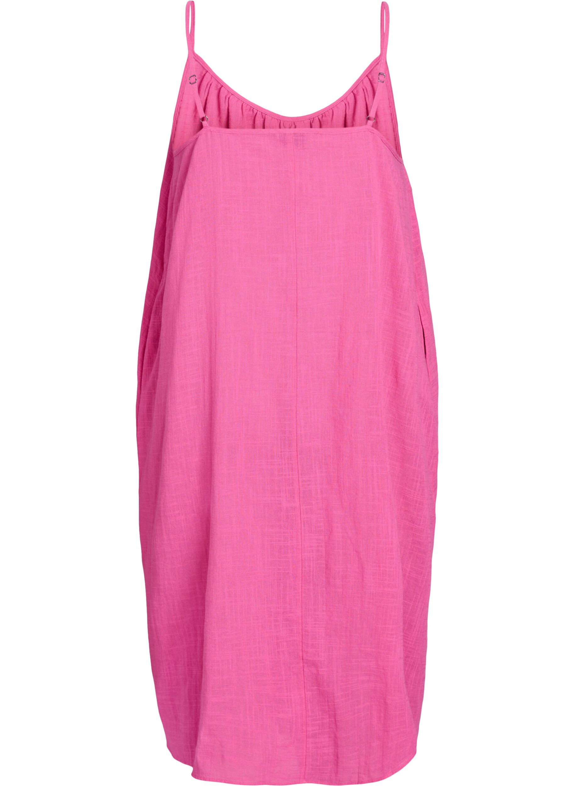 Zizzi FLASH - Robe &agrave; bretelles mi-longue en coton, Rose, Packshot image number 1