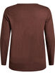 T-shirt &agrave; manches longues avec col V et boutons, Marron, Packshot image number 1