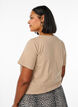 T-shirt avec détail imprimé floral, Beige, Model image number 2