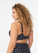 Haut de bikini rembourr&eacute; et imprim&eacute;, Noir, Model image number 1