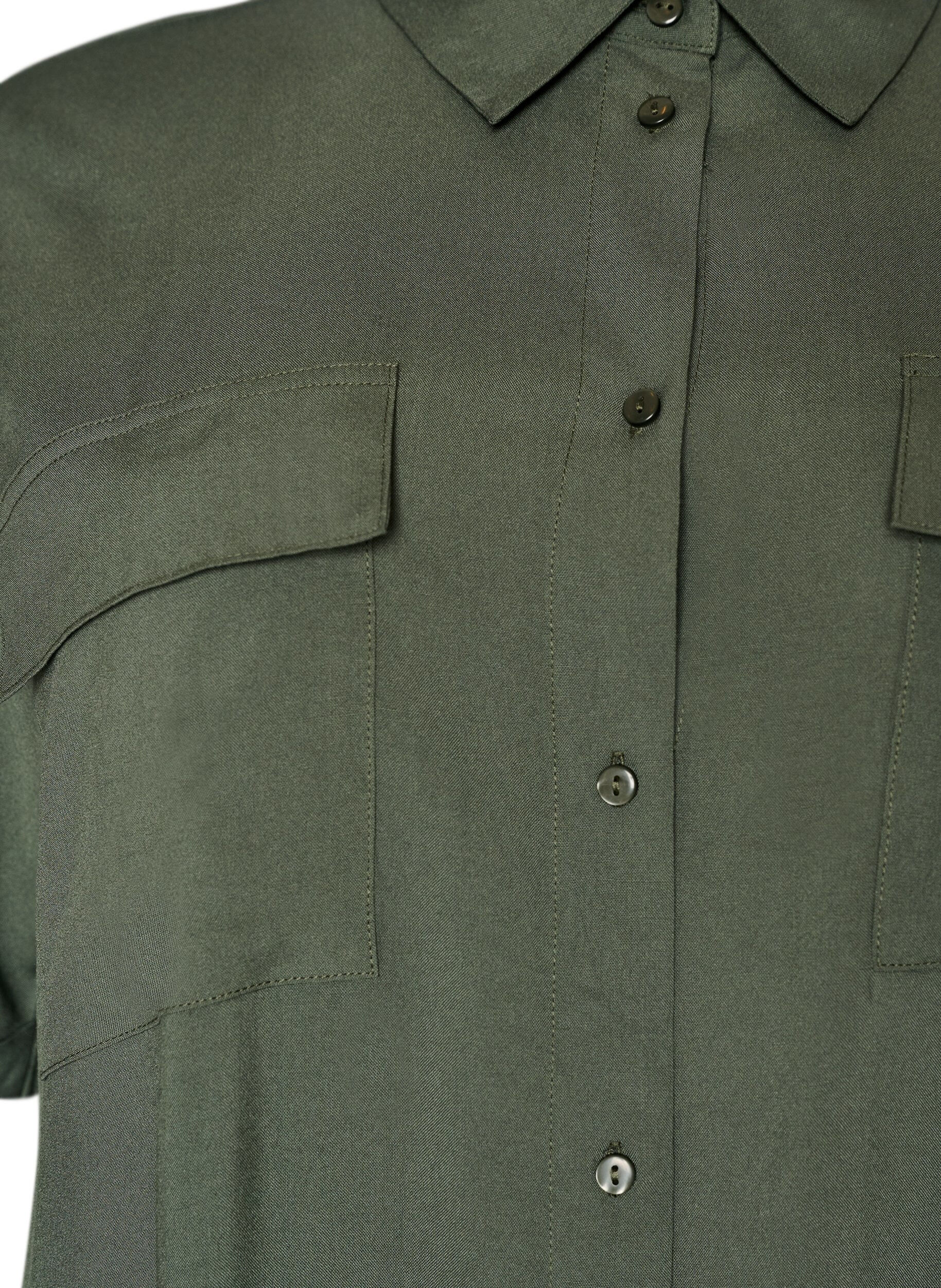 ZizziRobe chemise longue avec manches courtes, Vert, Packshot image number 2