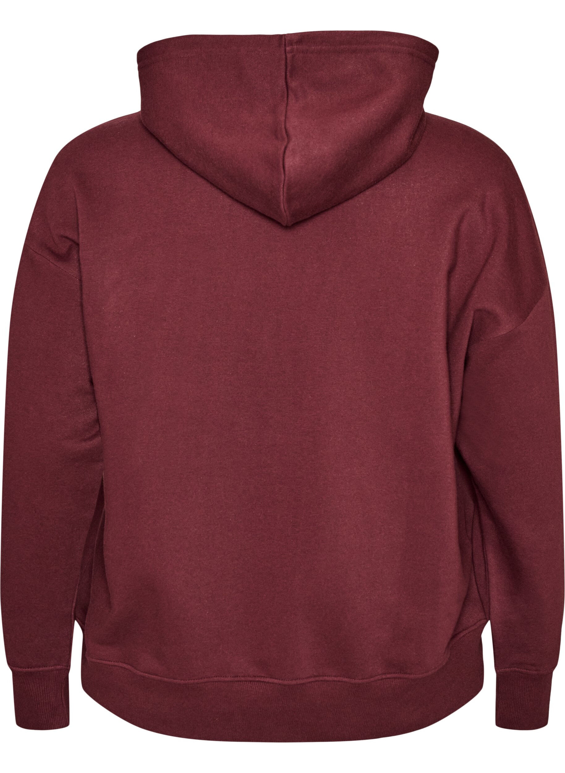 ZizziSweat &agrave; capuche avec imprim&eacute; poitrine, Bordeaux, Packshot image number 1