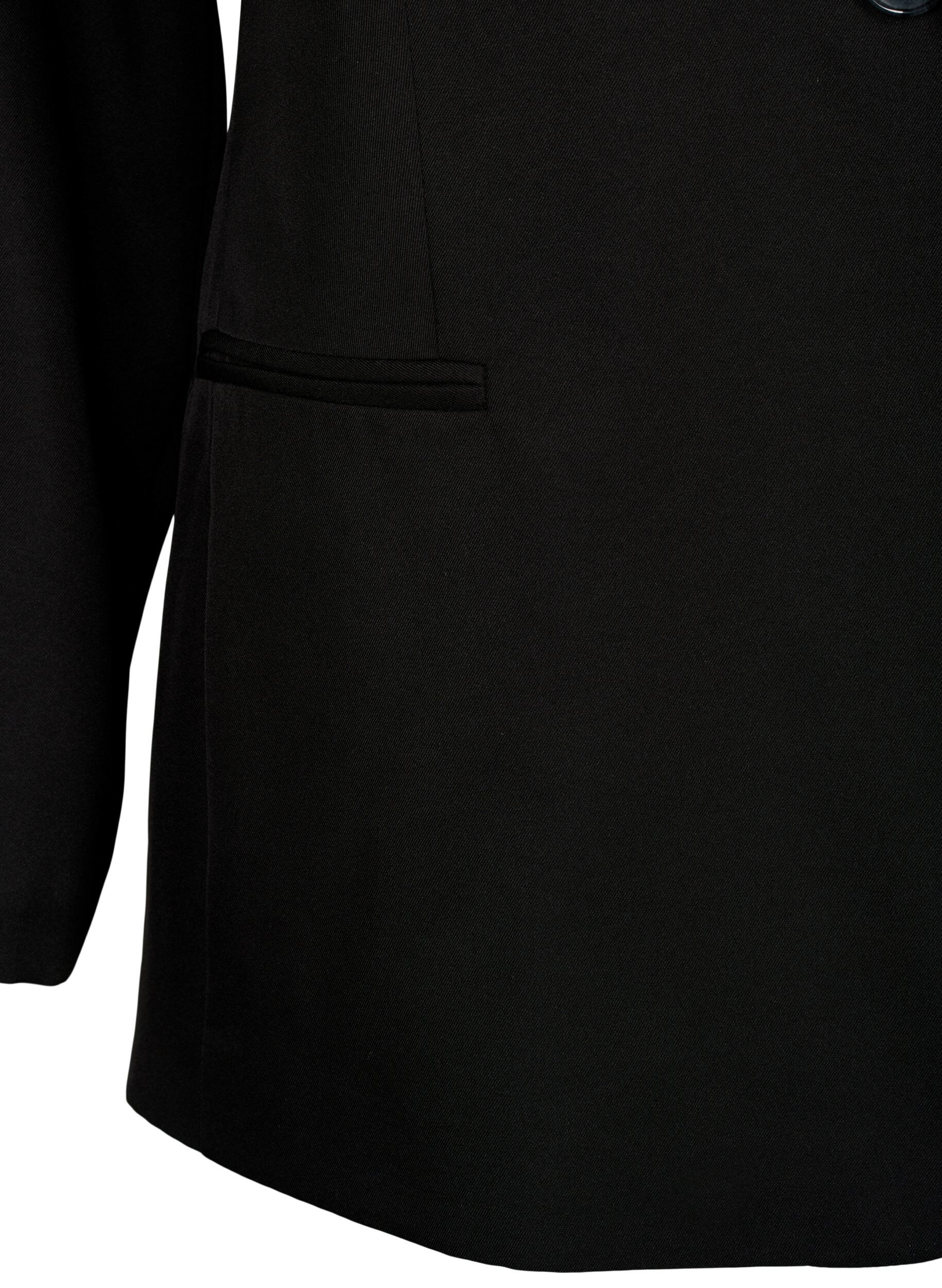 Zizzi FLASH - Blazer simple avec bouton, Noir, Packshot image number 3