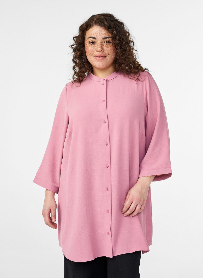 Tunique avec manches 3/4, Rose, Model image number 0