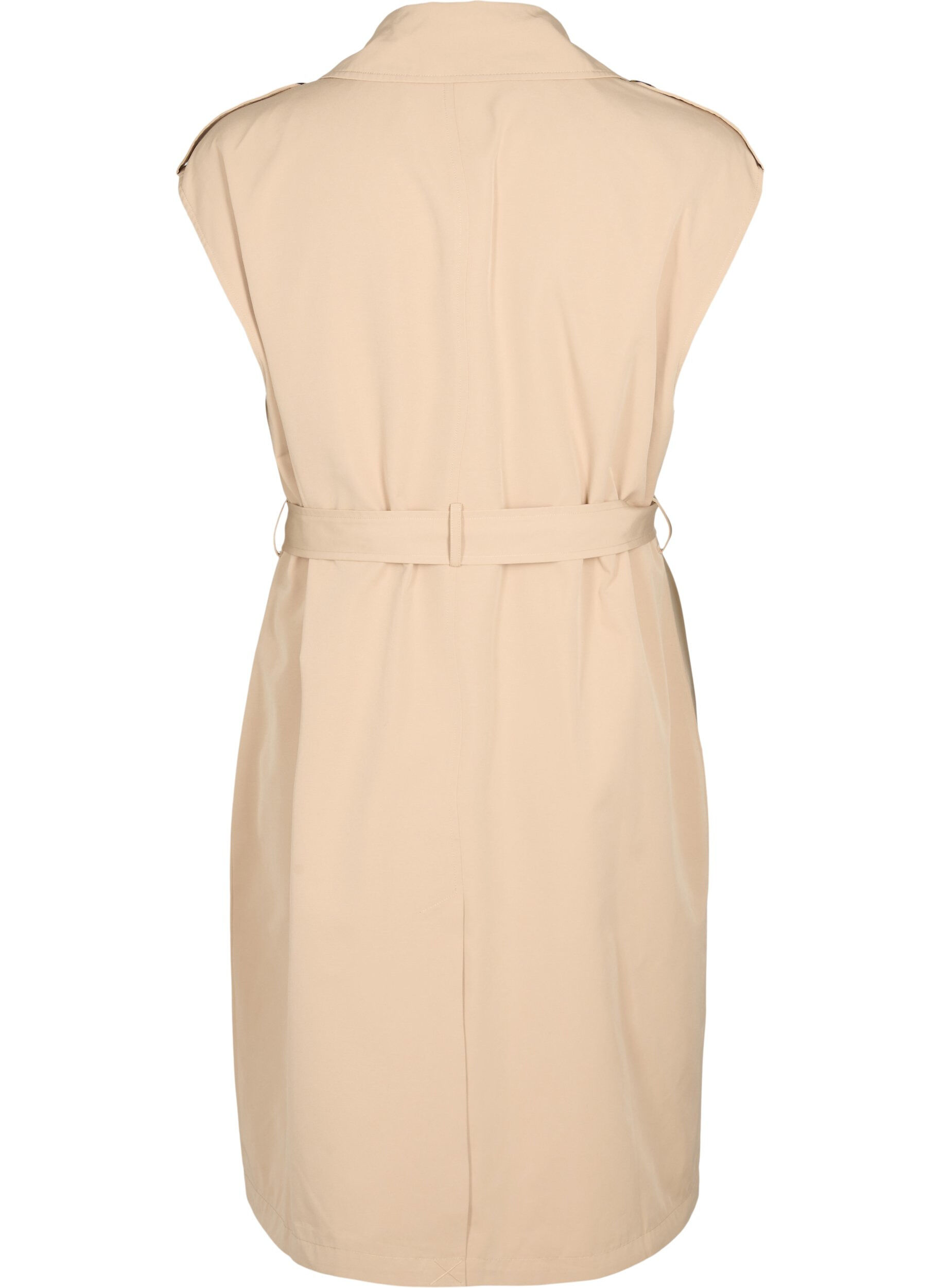 Zizzi Gilet long avec ceinture, Nomad, Packshot image number 1