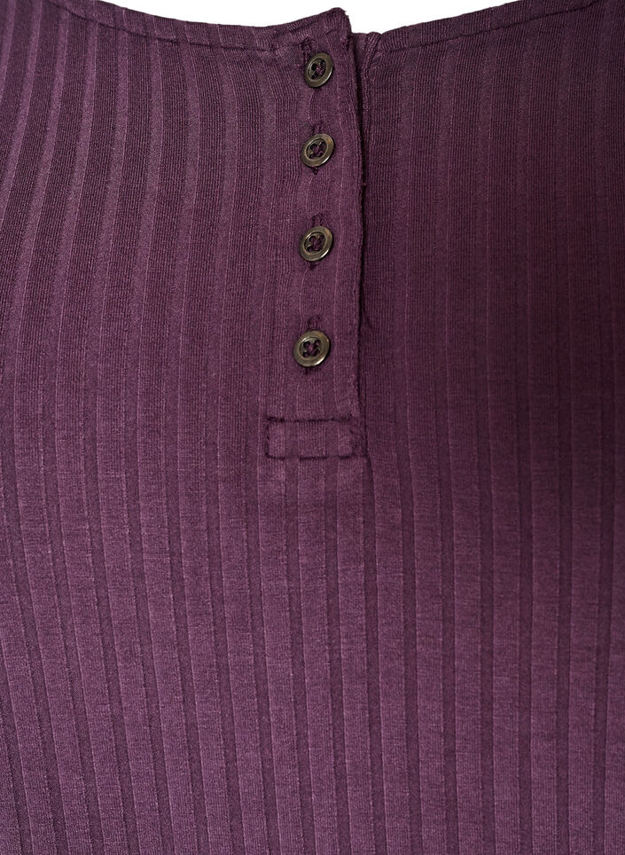 Chemise de nuit en jersey de viscose &agrave; texture c&ocirc;tel&eacute;e, Violet, Packshot image number 2