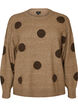 Blouse en maille &agrave; pois, Marron, Packshot image number 0