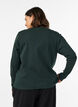 T-shirt basique &agrave; manches longues et col rond, Vert fonc&eacute;, Model image number 2
