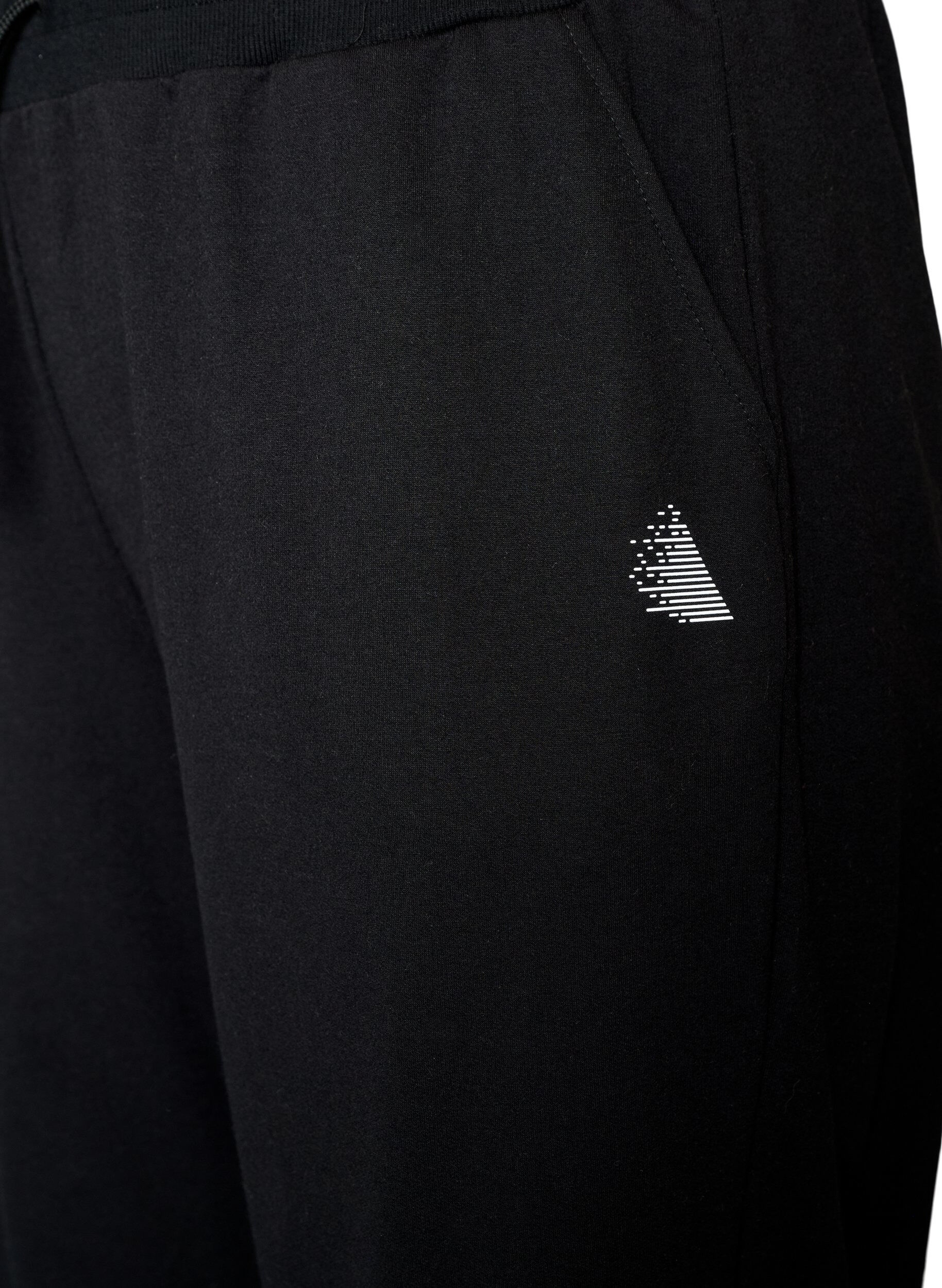 ZizziPantalon d'entra&icirc;nement coupe ample avec taille haute, Noir, Packshot image number 2
