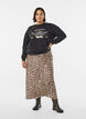 Jupe midi en satin, Marron, Model image number 0