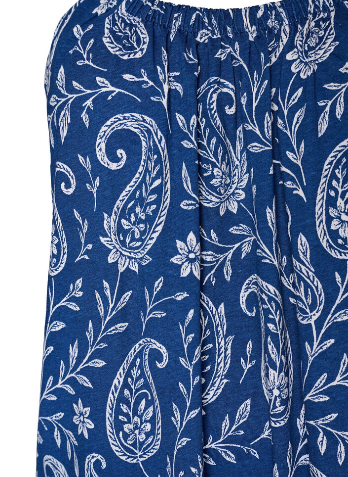 Robe &agrave; bretelles midi en coton bio, Bleu, Packshot image number 2