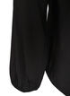 Blouse en viscose avec col en V et manches longues, Noir, Packshot image number 3