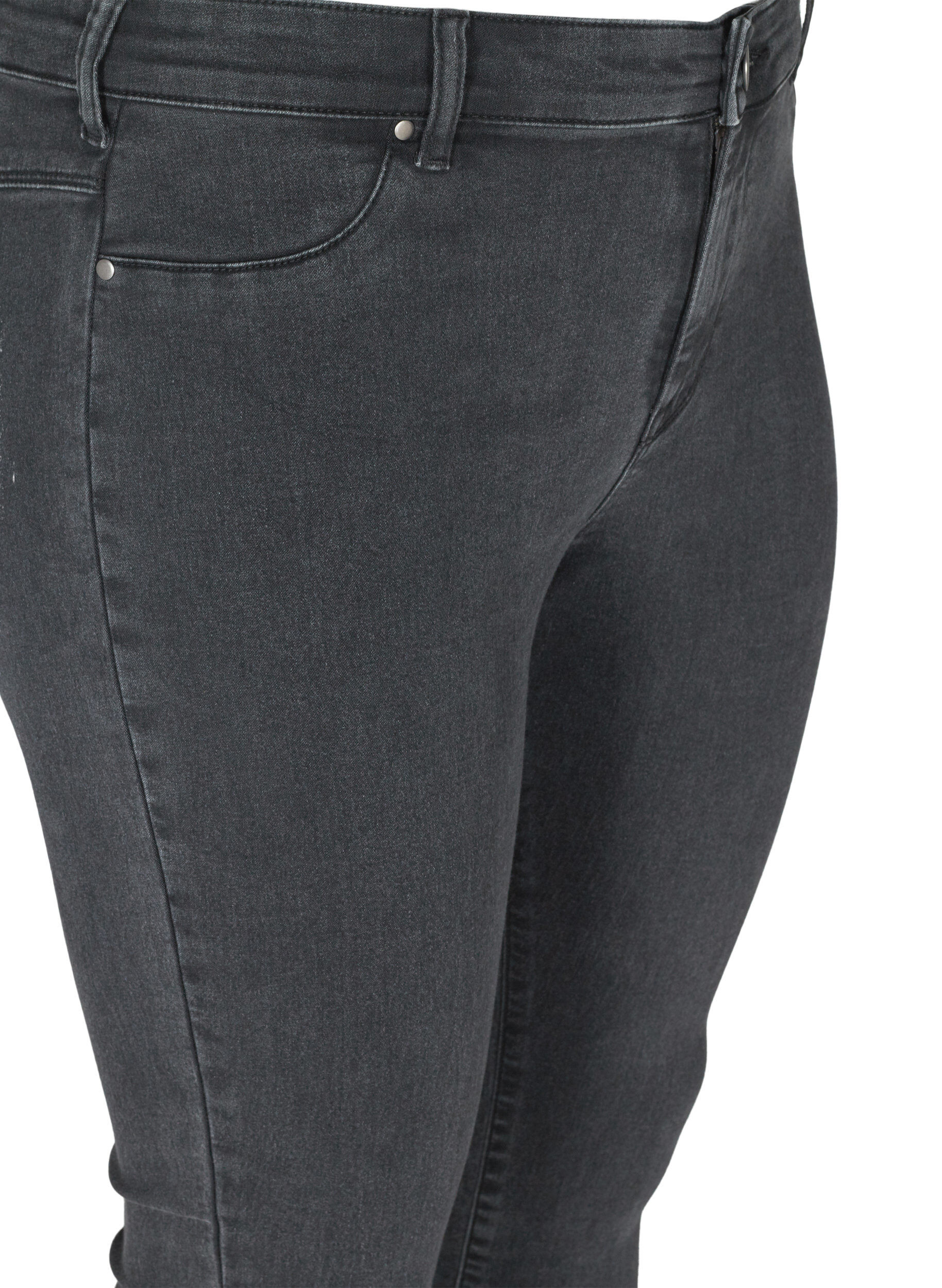 Zizzi Jeggings en coton m&eacute;lang&eacute;, Grey Denim, Packshot image number 3