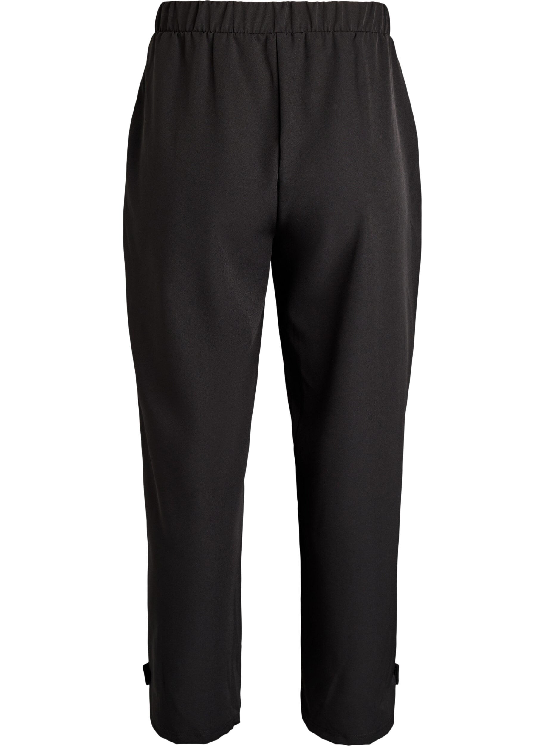 Zizzi Pantalon taille haute avec ceinture, Noir, Packshot image number 1
