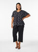 Pantalon 7/8 &agrave; coupe ample, Noir, Model image number 1