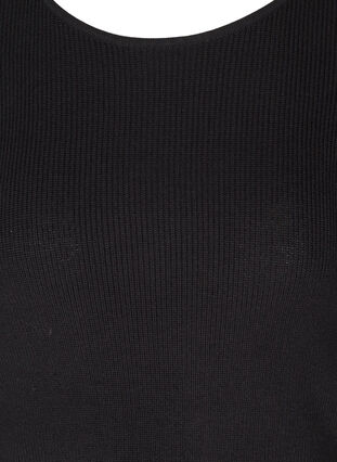 Blouse en tricot à ourlet asymétrique, Black, Packshot image number 2