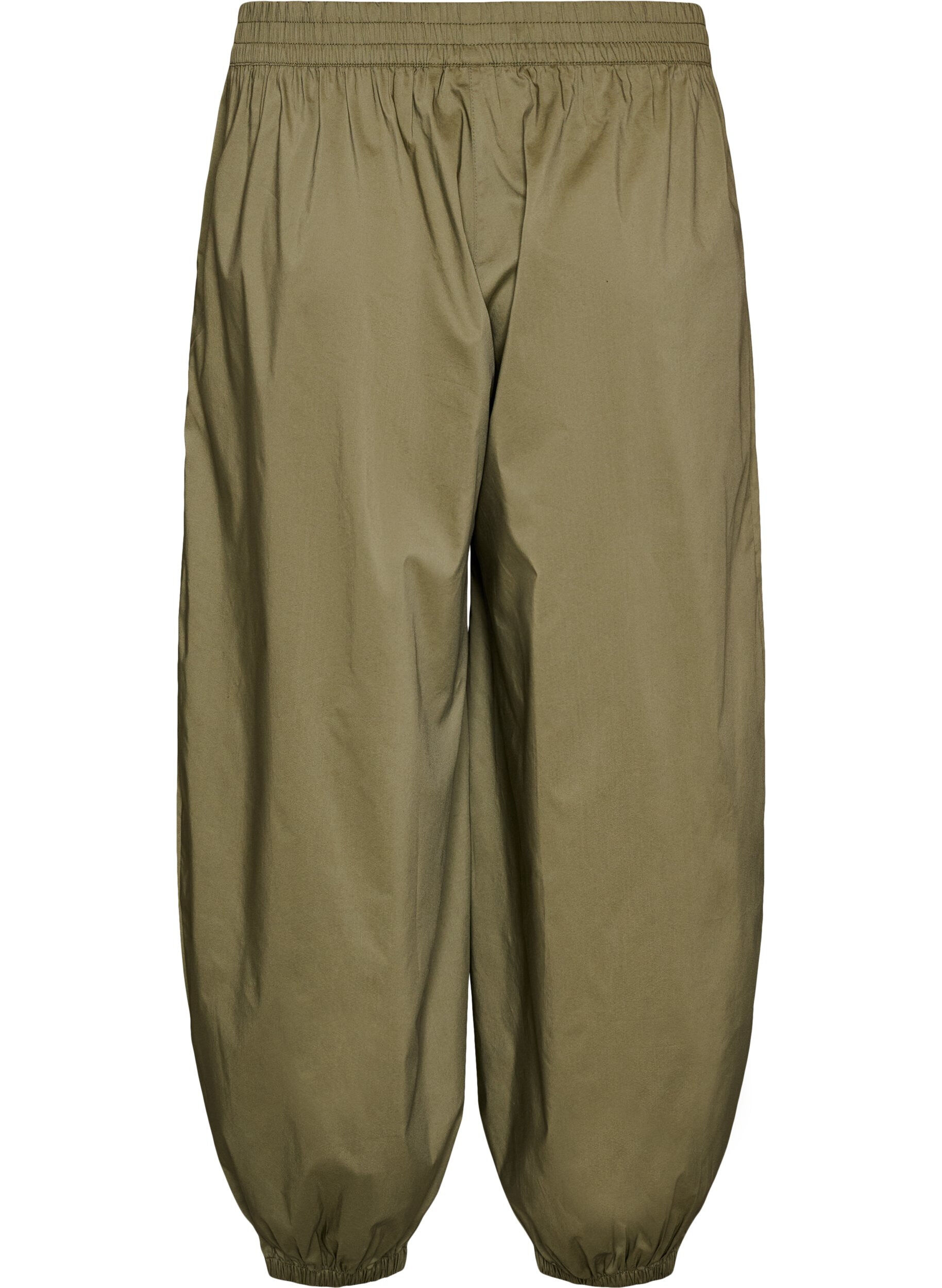 ZizziPantalon ballon avec poches et ceinture &eacute;lastique, Vert Kaki, Packshot image number 1
