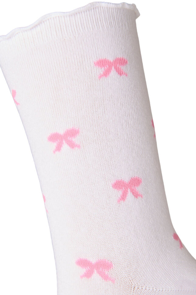 Chaussettes en coton &agrave; motifs, Blanc, Packshot image number 2