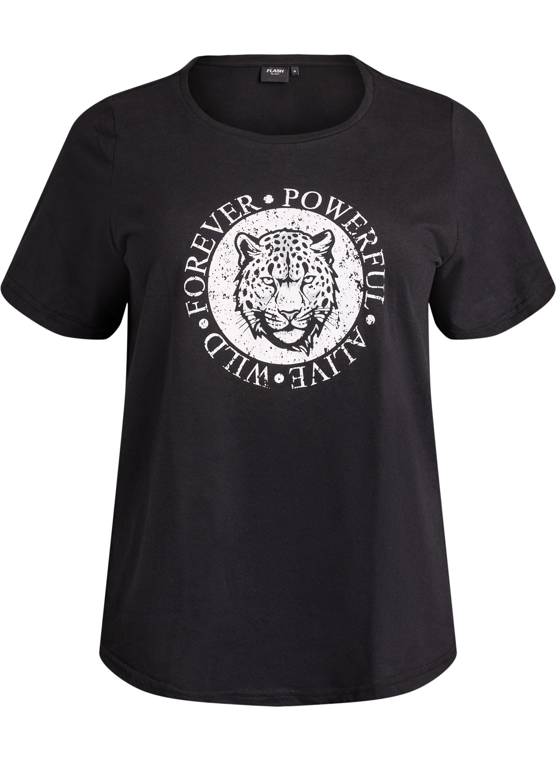 Zizzi FLASH - T-shirt imprim&eacute;, Noir, Packshot image number 0