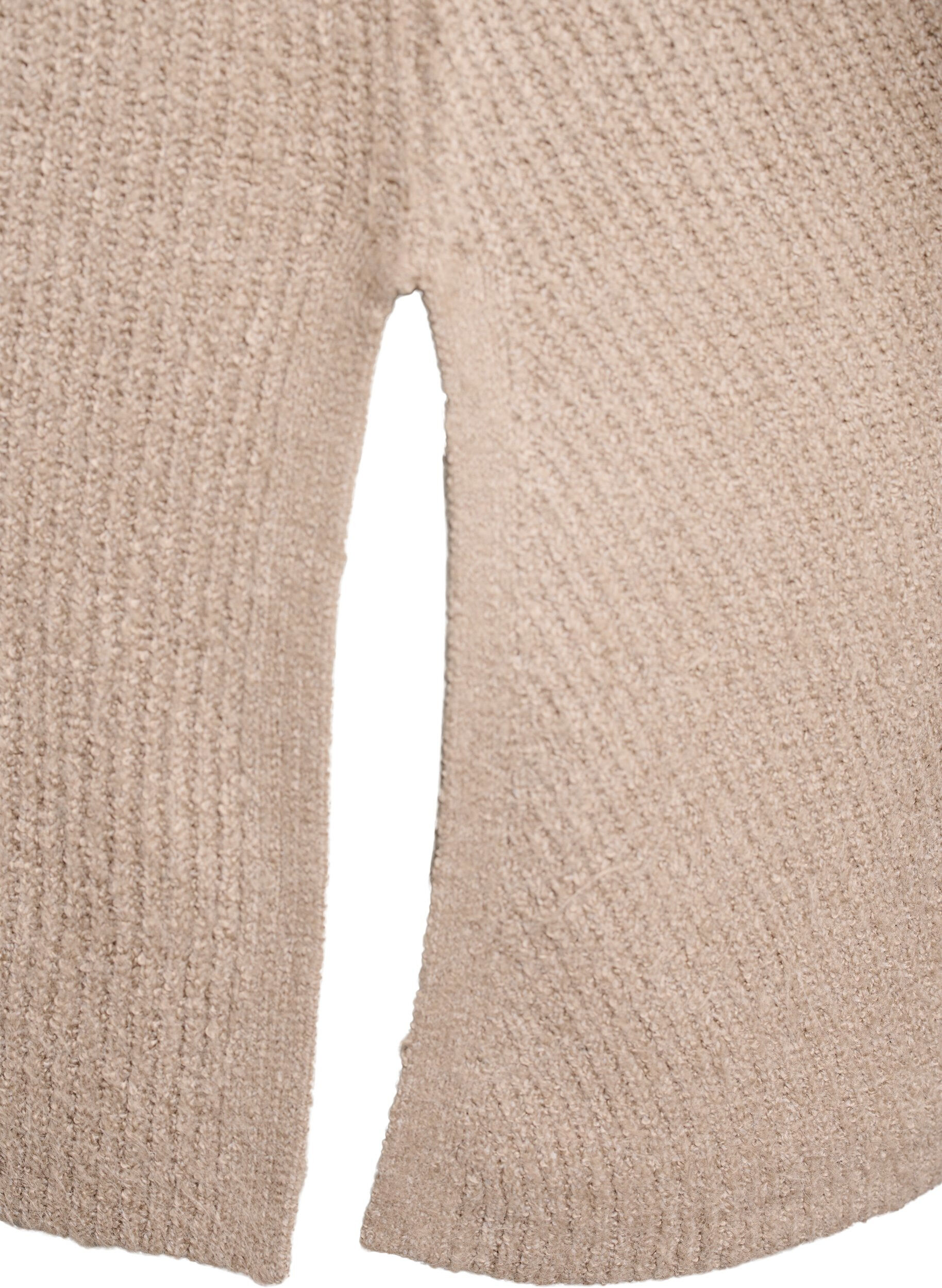 ZizziPull en maille &agrave; motif diagonal et manches raglan, Beige, Packshot image number 3