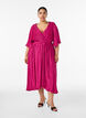Robe midi pliss&eacute;e avec manches chauve-souris, Rose, Model image number 0
