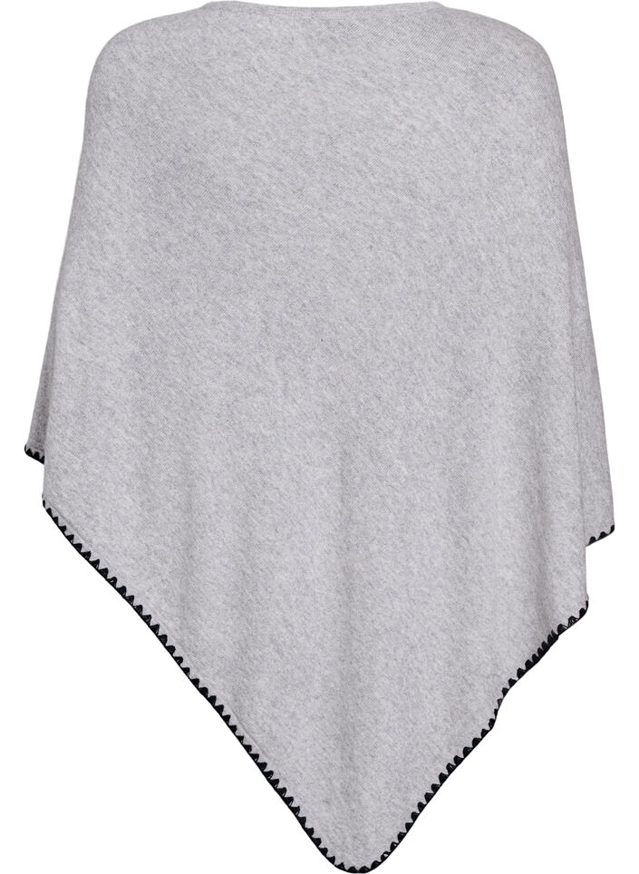 Poncho en maille fine, Gris, Packshot image number 1