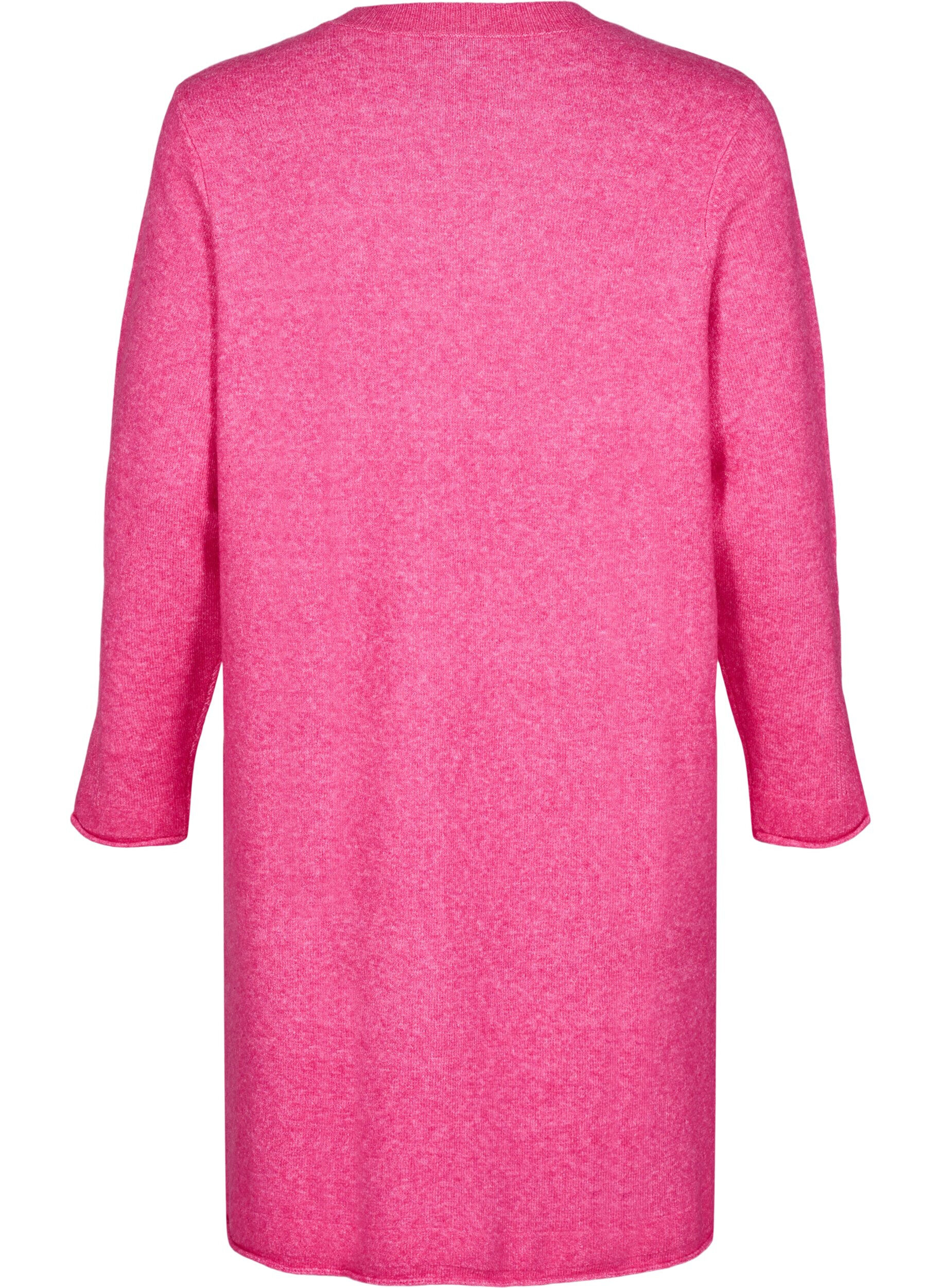 Zizzi Robe en tricot avec des fentes, Raspberry Rose Mel., Packshot image number 1