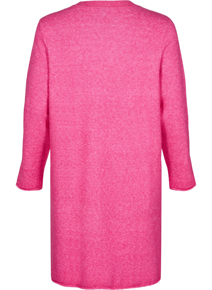 Robe en tricot avec des fentes, Raspberry Rose Mel., Packshot image number 1