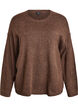 Pull ample en maille avec coutures apparentes, Marron, Packshot image number 0