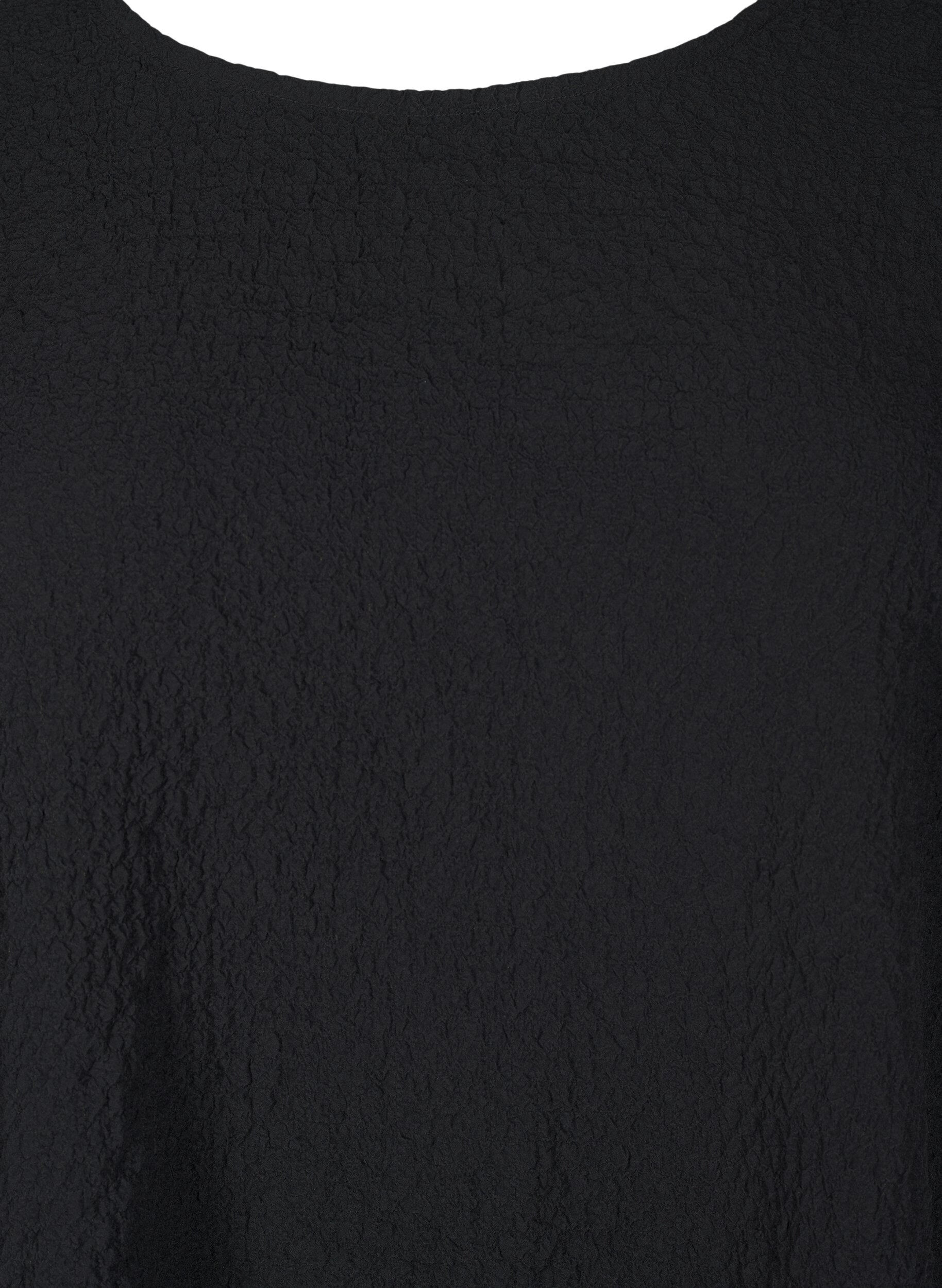 Zizzi FLASH - Tunique &agrave; manches longues et col rond, Noir, Packshot image number 2