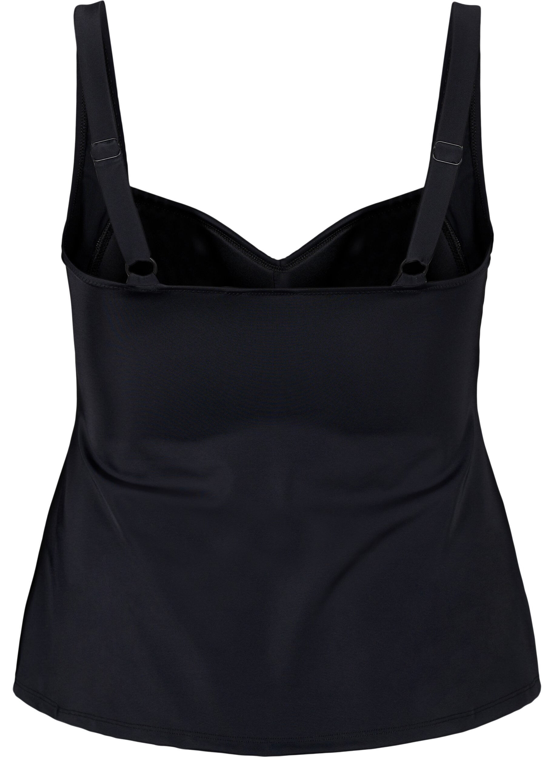 Zizzi Tankini drap&eacute;, Noir, Packshot image number 1