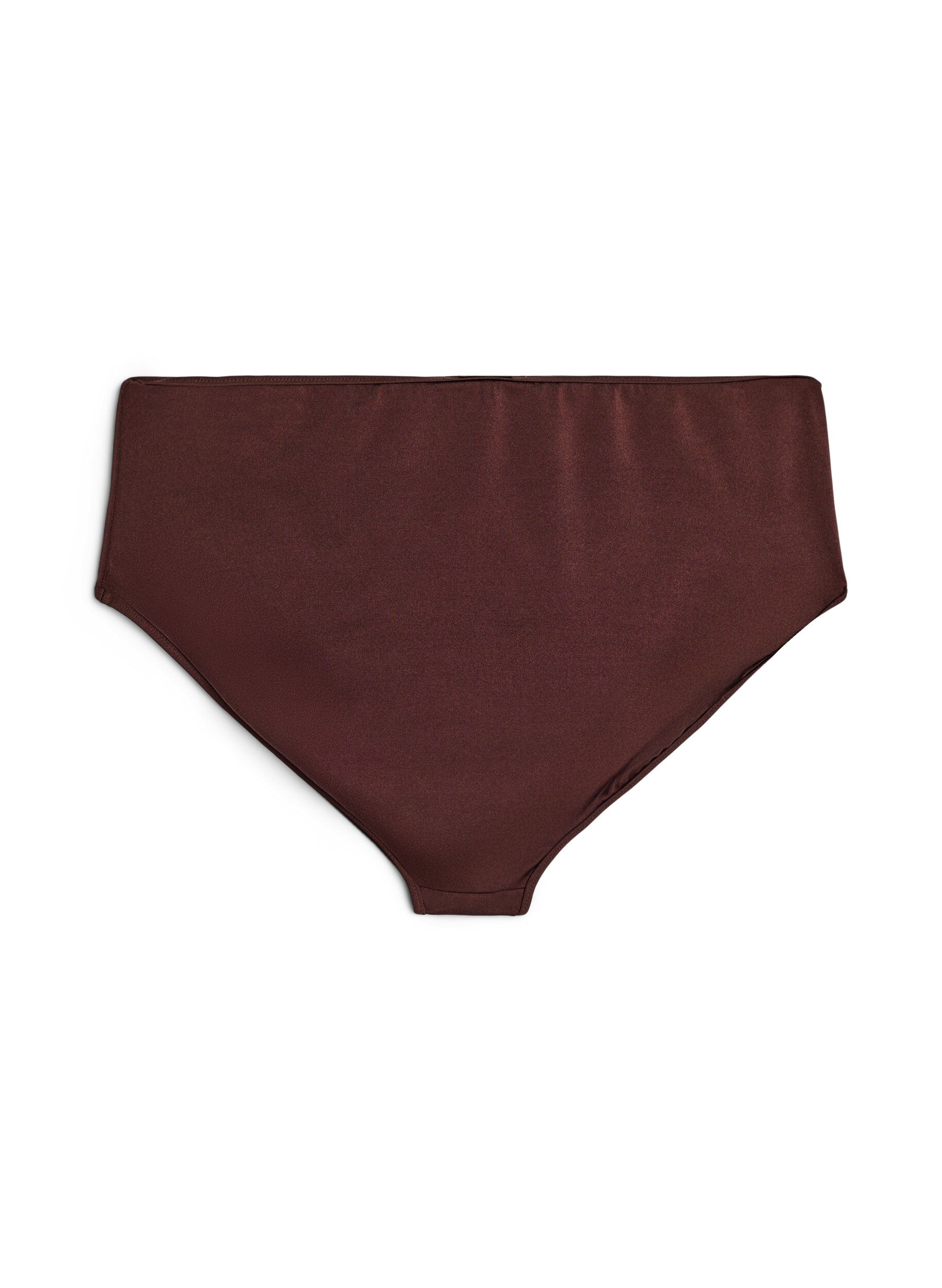Zizzi Bas de bikini r&eacute;versible taille standard, Marron, Packshot image number 1