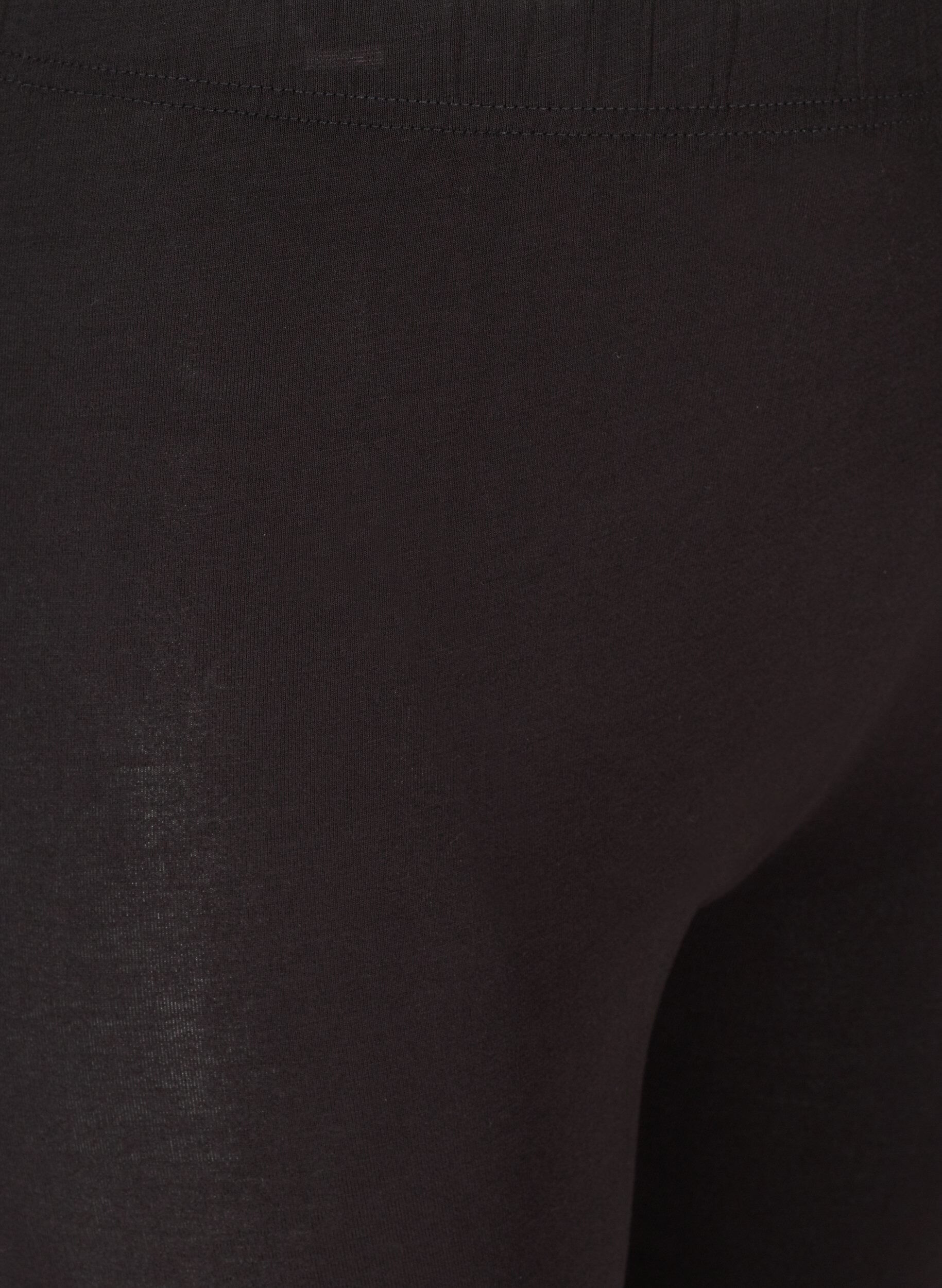 Zizzi Legging en viscose m&eacute;lang&eacute;e avec strass d&eacute;coratives, Black, Packshot image number 2