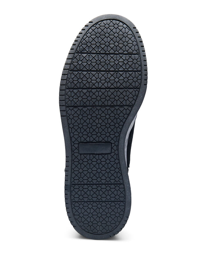 Bottines coupe large en daim, Black, Packshot image number 5