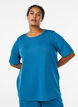T-shirt en modal m&eacute;lang&eacute;, Bleu p&eacute;trole, Model image number 0