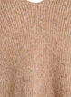 Blouse en maille &agrave; col V et manches raglan, Camel, Packshot image number 2