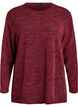 Blouse à manches longues avec texture, Bordeaux foncé, Packshot image number 0