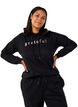 Sweat &agrave; capuche avec imprim&eacute;, Noir, Model image number 0