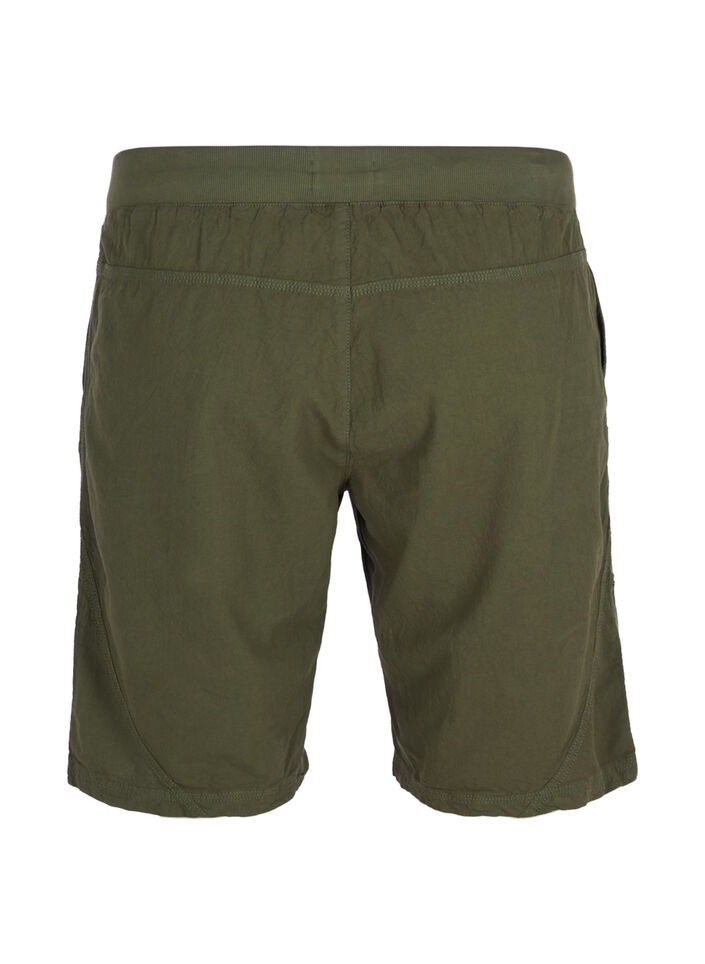 Short en coton ample avec poches, Vert, Packshot image number 1