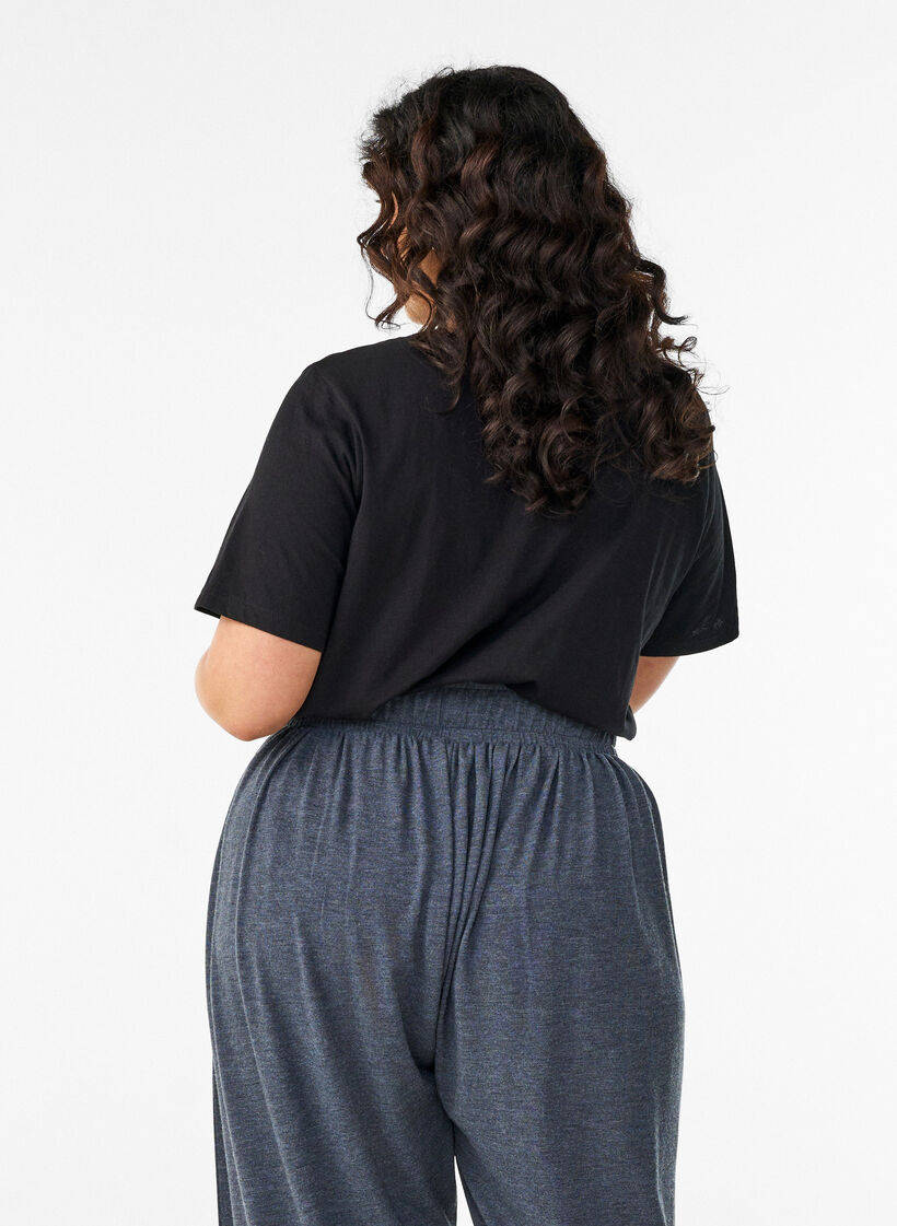 T-shirt imprim&eacute;, Noir, Model image number 2