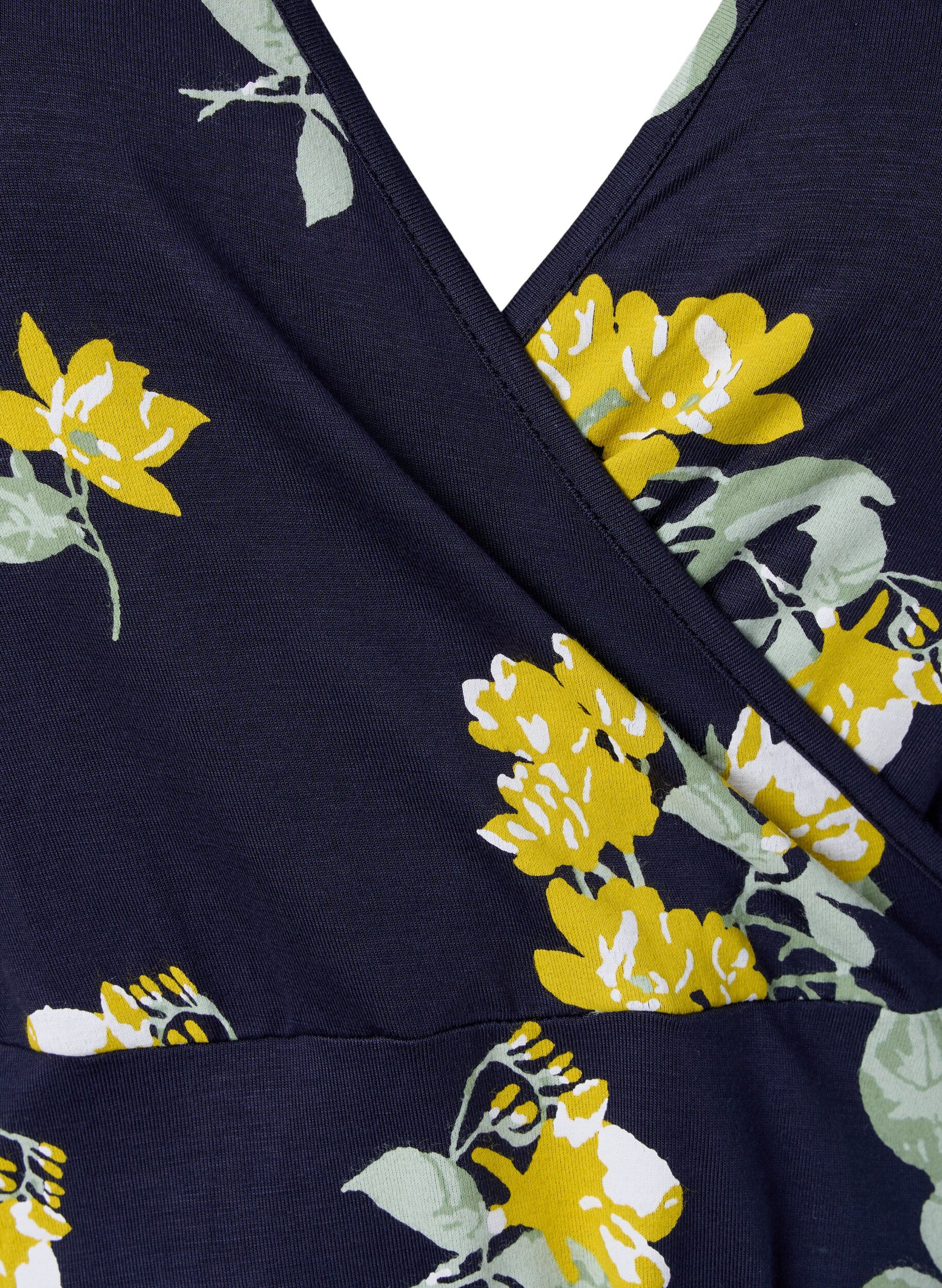 ZizziRobe portefeuille en viscose &agrave; manches courtes, Night Sky AOP Flower, Packshot image number 2