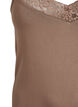 Top en viscose avec bord en dentelle, Beige, Packshot image number 2