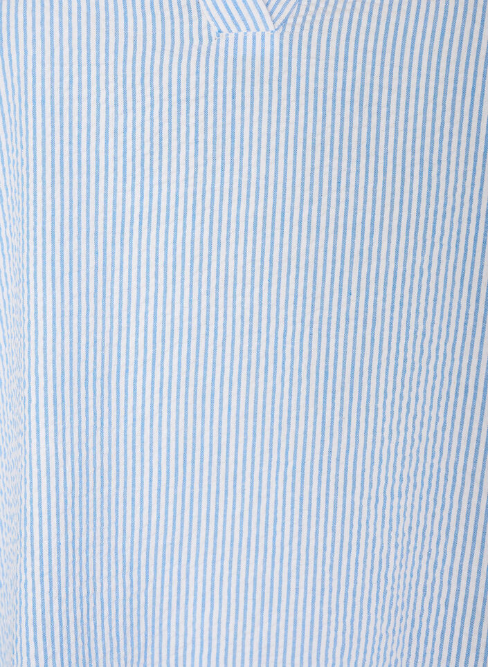 Tunique en coton &agrave; rayures et avec volants, Bleu Clair, Packshot image number 2