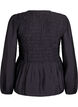 Blouse avec smocks et manches longues, Noir, Packshot image number 1