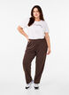Pantalon &agrave; coupe droite, Marron, Model image number 0